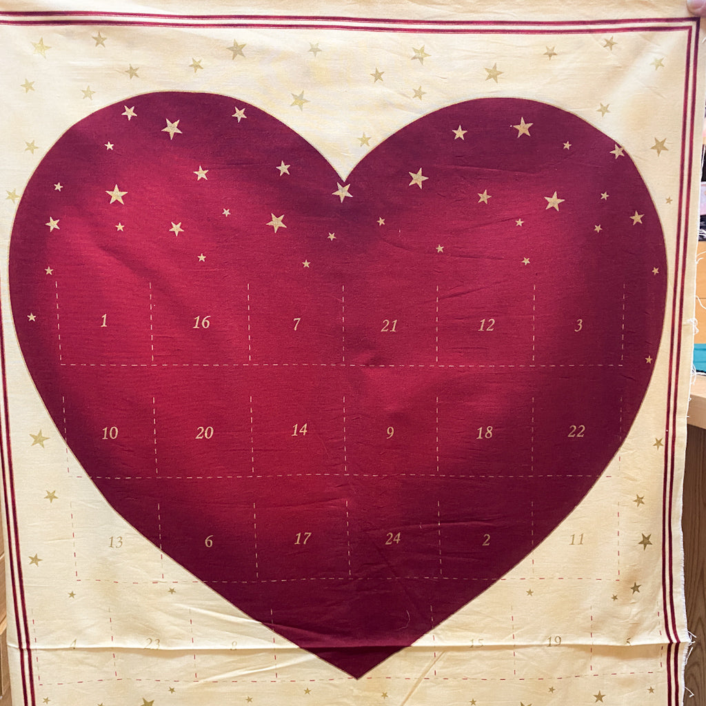 Panel Calendario de Adviento Corazón