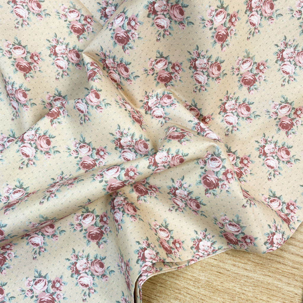 Algodón Orgánico Retro Rose Beige