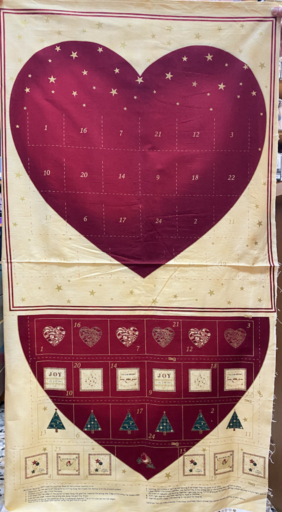 Panel Calendario de Adviento Corazón
